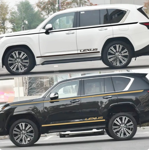 适用于雷克萨斯LX700h车贴拉花个性改装车身装饰腰线侧裙彩条贴纸