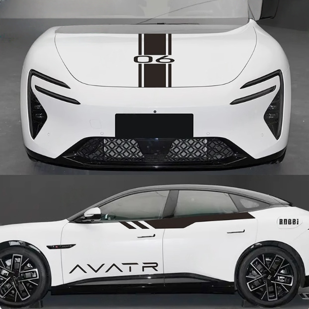 适用于阿维塔06车贴拉花AVATR 06改装引擎盖车门腰线字母装饰贴纸