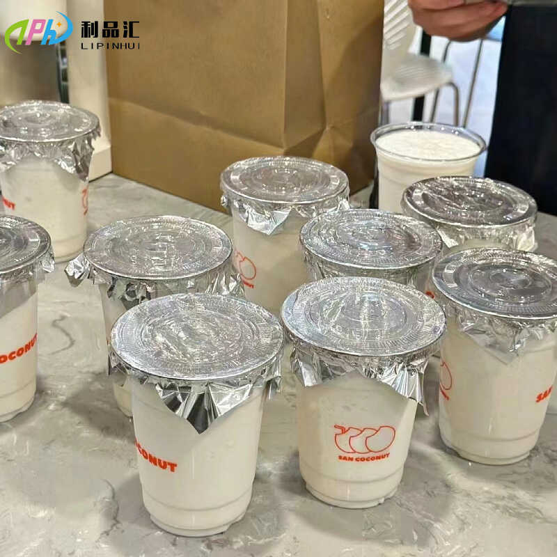 手工锡纸9098口径咖啡奶茶杯封囗防溢侧漏包装瓦瓘汤银色铝箔高温
