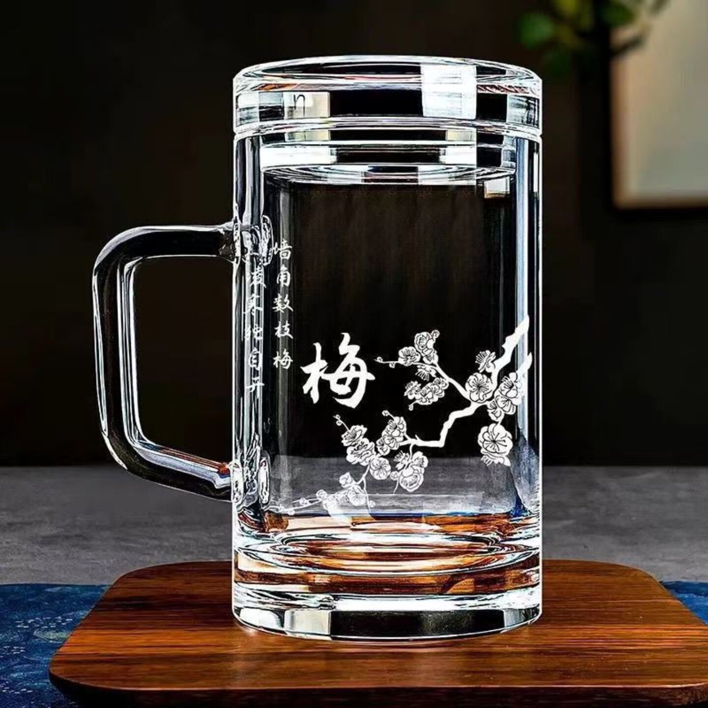 原矿水晶玻璃大容量茶杯送老师