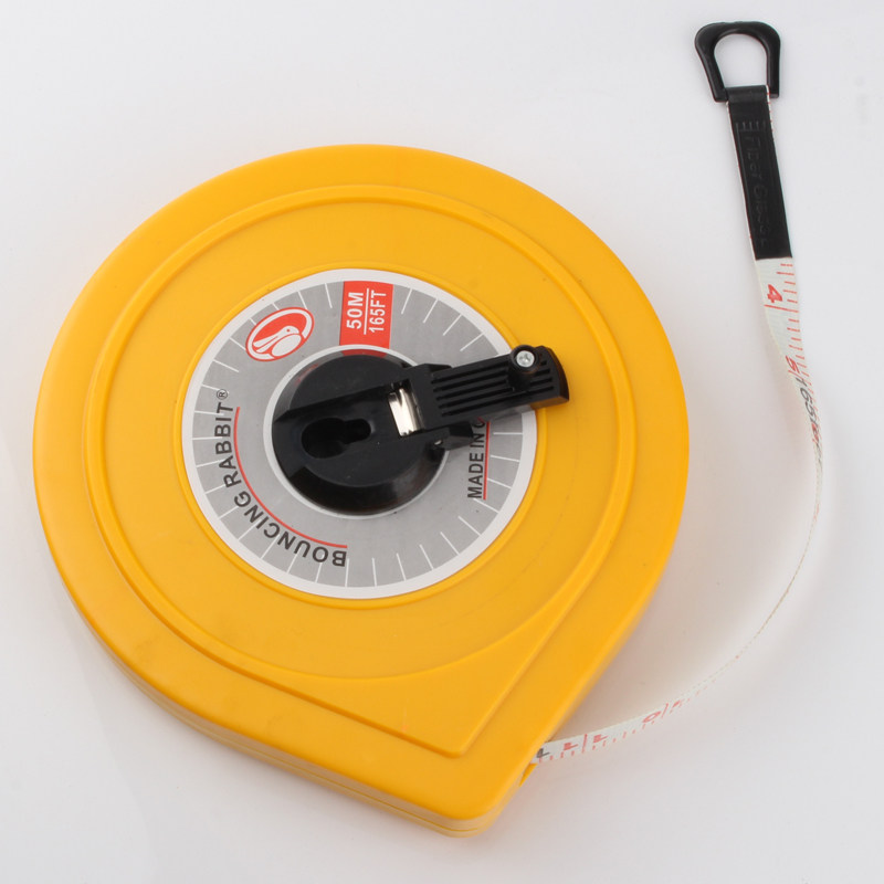 纤维皮尺100米50米30米20米10米5米卷尺皮卷尺盘尺测量尺软尺包u