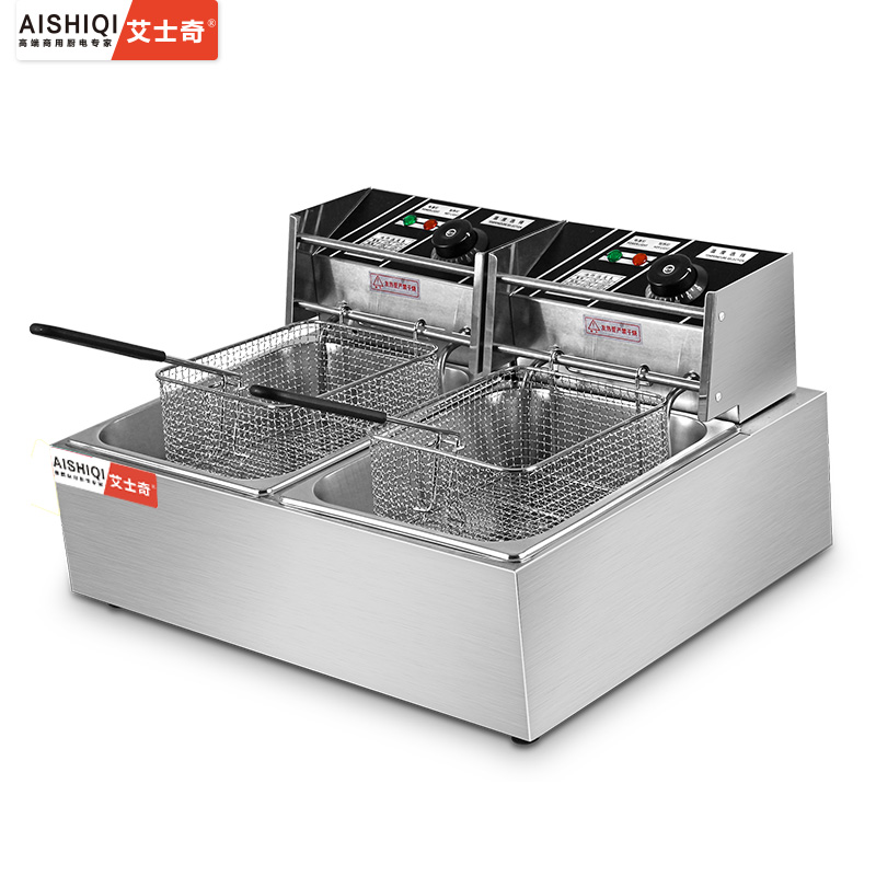 艾士奇油炸锅商用电炸炉电炸锅油条机炸串炸薯条薯塔机油炸机双缸|msdalam kategori peralatan dapur, dapur elektrik komersial, fryer Commercial - dari Buy2taobao.com untuk memberikan perkhidmatan ejen Taobao profesional membeli