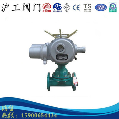 上海沪工G941J-10电动调节衬胶隔膜阀门DN25 32 40 50 65 80 100