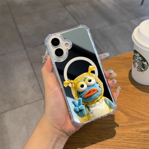 个性酷酷鱼手机壳适用苹果iPhone17promax苹果16pro镜面磁吸14可爱小丑鱼小米15卡通三星S26Ulrta比奇堡S26软