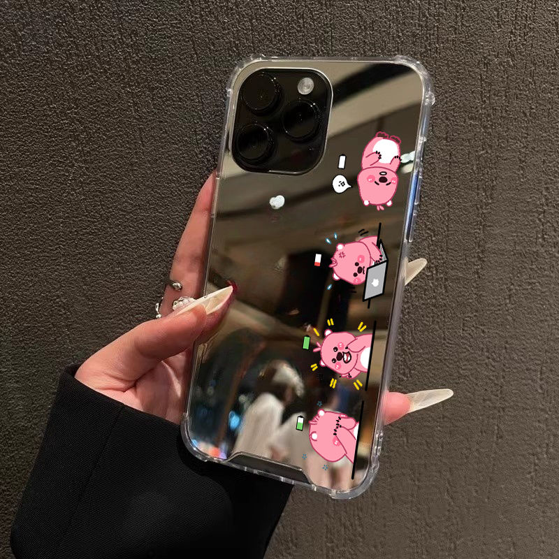 李云霄同款露比loppy手机壳适用iPhone15promax苹果13pro手机壳12镜面13情侣款xsmax14pro/11可爱8p小海狸14