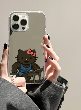 Hellokitty凯蒂猫手机壳适用华为P70P50一加ACE3镜面Mate60pro荣耀300OPPOReno14健身KTVIVOS20小米15三星S25