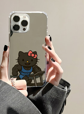 Hellokitty凯蒂猫手机壳适用华为P70P50一加ACE3镜面Mate60pro荣耀300OPPOReno14健身KTVIVOS20小米15三星S25