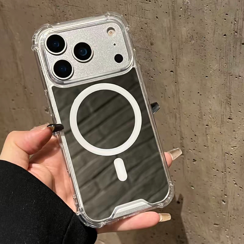 磁吸镜面手机壳适用苹果iPhone17pro max高级感苹果16华为Mate70补妆镜小米1413P80三星S25Ulrat简约16pro/15