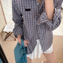 INSIST 25秋冬新款 男女同款 宽松休闲日常通勤格子长袖衬衫