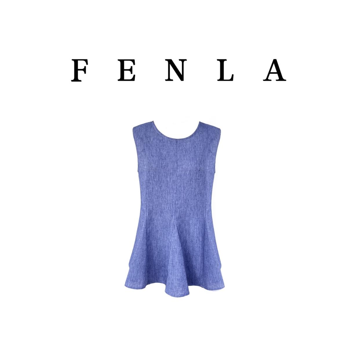 慵懒风气质圆领拼接背心上衣