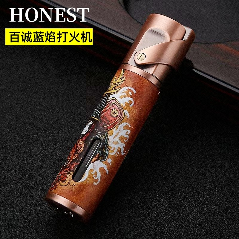 新款百诚金属直冲防风打火机耐用