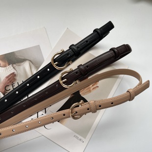 轻奢真皮皮带女款配牛仔裤学生牛皮复古简约时尚裤带收腰显瘦腰带