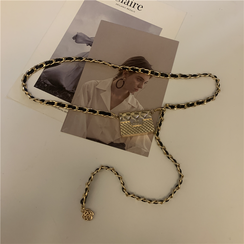 装饰个性编织连衣裙链条腰带