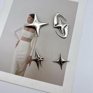 十字星金屬高檔西裝 高級感小眾設計感別針胸花 胸針男女2025年新款