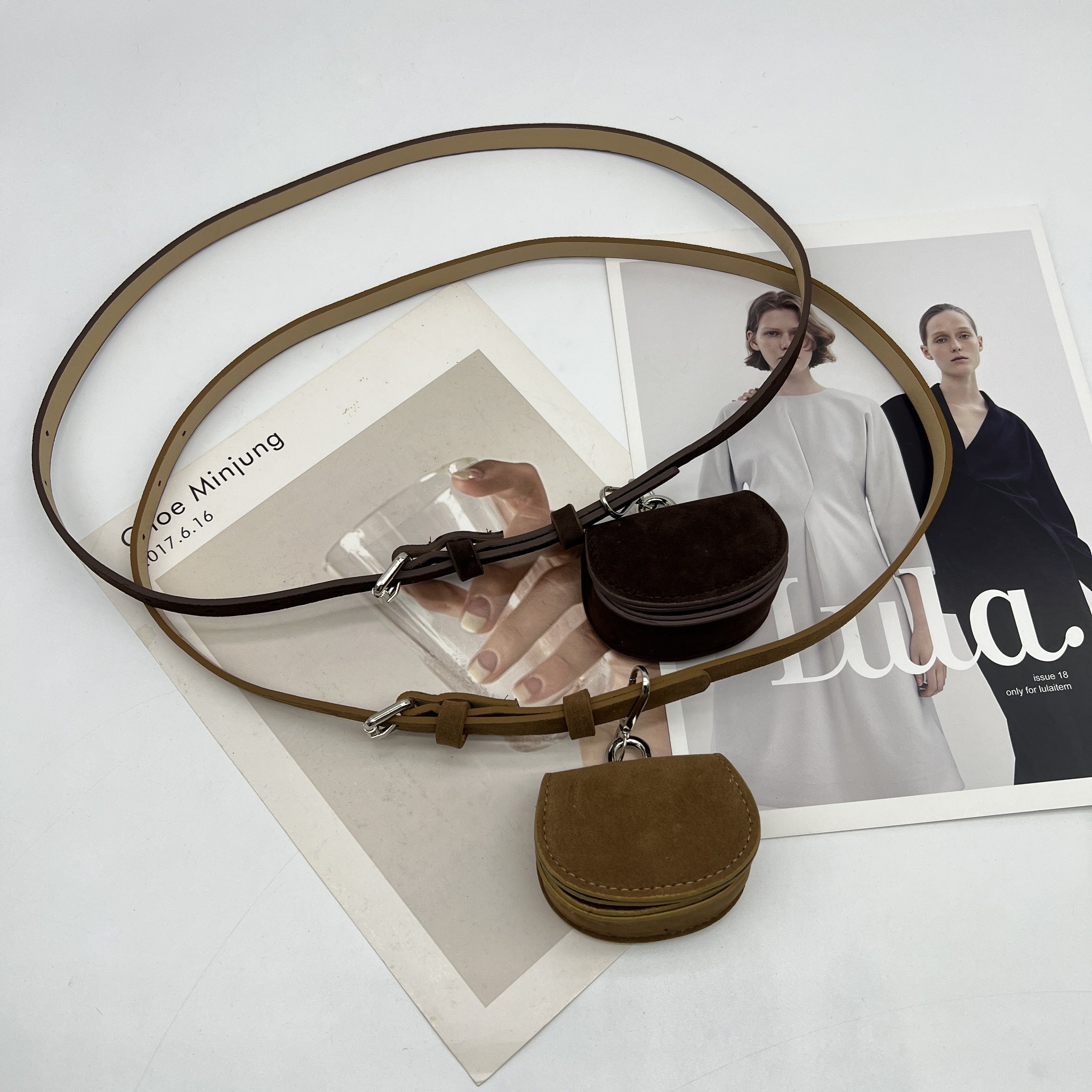 复古咖色黑色棕色腰包腰间配饰