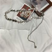 链原宿风韩版 星星链条腰链女士时尚 百搭jk制服裙腰带金属裤 裙带潮