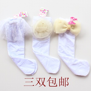正品红猫人童袜儿童天鹅绒提花亲肤中筒袜