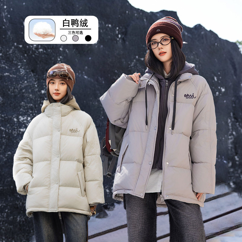 女大童羽绒服中长款假两件外套