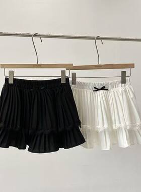 辣妹纯欲小众蓬蓬裙半身裙子小个子百褶蛋糕短裙半裙女白色裙夏季