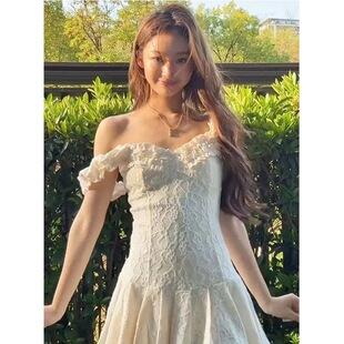 ZY712mm72法式系带吊带连衣裙女夏收腰裙子小个子甜美风a字短裙
