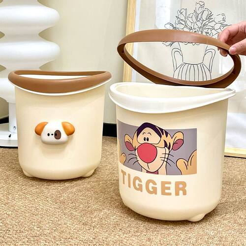 垃圾桶家用高颜值客厅卧室厨房卫生间大容量可爱创意奶油风纸篓