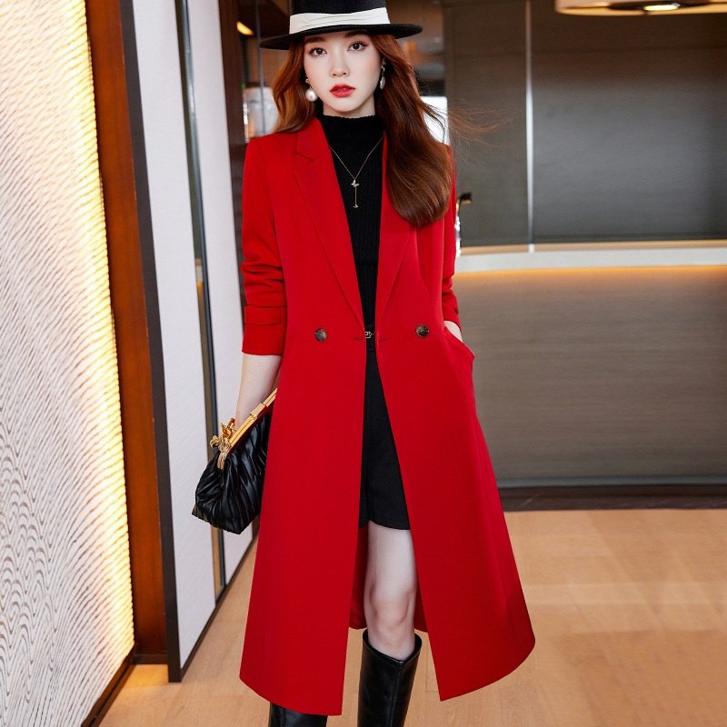风衣外套女春秋款新款小个子今年流行中长款西装大衣职业装批发,女装/女士精品,风衣,淘宝优惠券,粉丝福利购,淘宝优惠卷