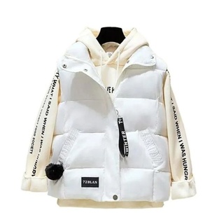 2025新款短款马夹外套女秋冬大码女装卫衣马甲两件套多巴胺穿搭潮