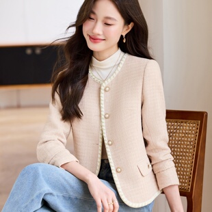 小香风西装外套女新款春秋时尚洋气时髦炸街粗花呢法式气质上衣