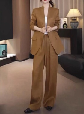 25119大爱美依缘2025春季新款高级感干练西服套装外套长裤两件套
