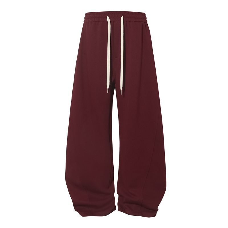 式高街弯刀休闲裤子男女秋季潮牌宽松加厚运动卫裤重磅垂感直筒裤,女装/女士精品,卫裤,淘宝优惠券,粉丝福利购,淘宝优惠卷