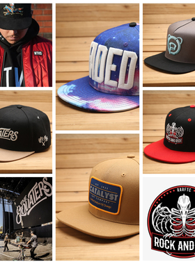 小众潮牌杂款孤品欧美式ins百搭卡通限定刺绣平沿宽檐硬顶棒球帽