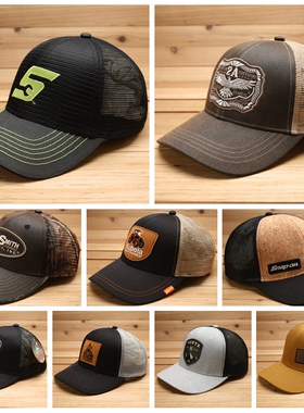 5月杂款潮牌经典机车搜猎夏季孤品圆顶弯檐硬顶鸭舌网眼棒球帽控