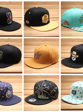 欧美小众潮牌孤品反戴ins男女恶搞平沿宽檐硬顶嘻哈街头棒球帽cap