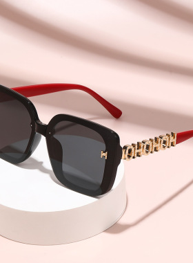 跨境时尚方形太阳女个性镂空高级