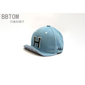 幼儿童春夏季 鸭舌帽潮宝宝软檐牛仔棒球帽字母户外防晒遮阳帽男女