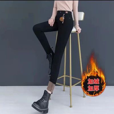 打底裤高弹力加绒加厚