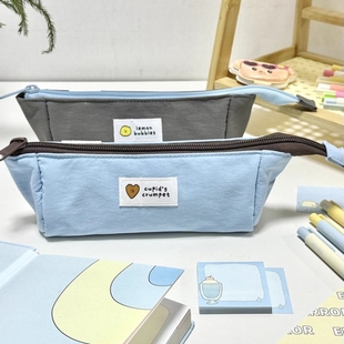 never小方舟笔袋简约ins风韩系文具袋女生韩系软笔袋收纳初中