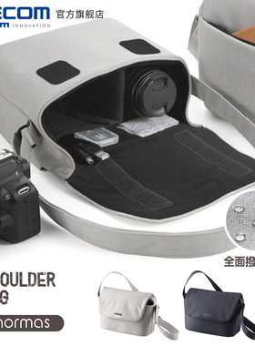 ELECOM单反相机包单肩小包休闲包佳能摄影包微单包便携相机套斜挎相机收纳袋新年礼物