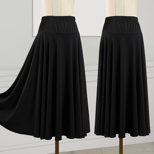 垂感好坠性好裙摆大高腰透气不透