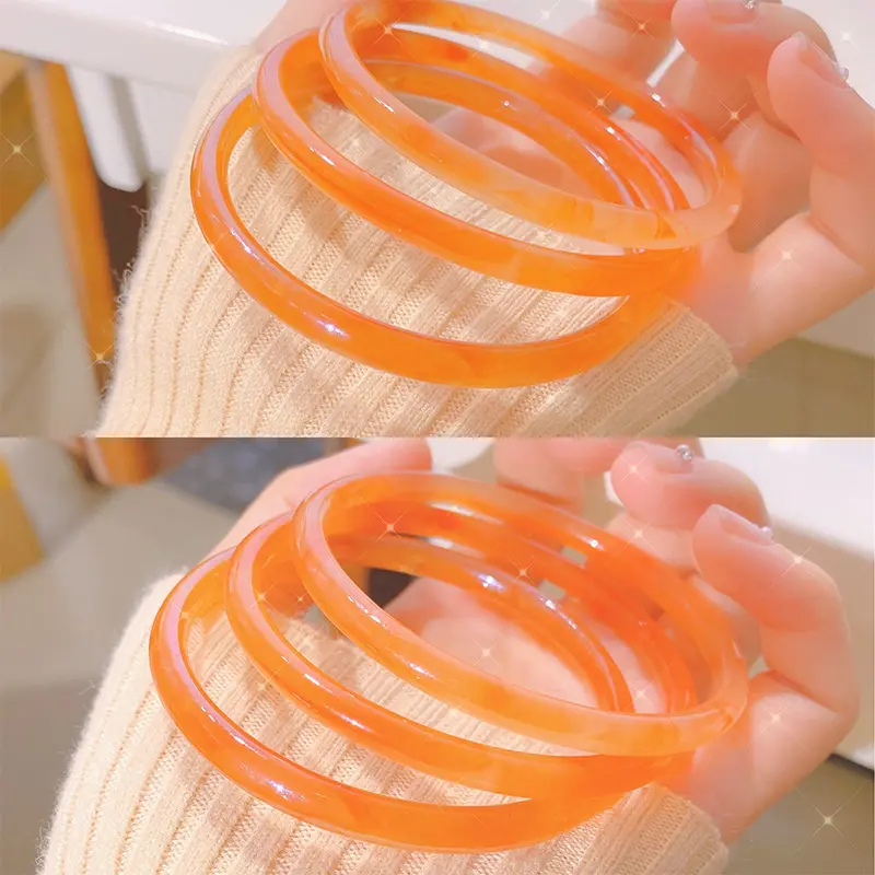 一步一响玻璃仿玉叮当镯荆棘玫瑰古风配饰禁步闺蜜小红书同款手镯