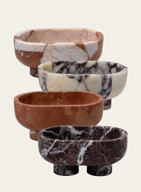 大理石轻奢收纳托盘创意装饰摆件