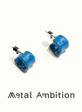 彩色珐琅复古耳环轻奢小众设计耳饰高级感耳饰2024新款简约气质