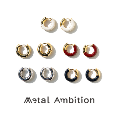 金属野心多色圆环耳环耳圈耳扣