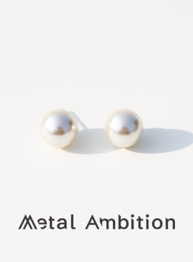 贝珠耳钉女白色圆形轻奢设计高级感耳饰2026年新款