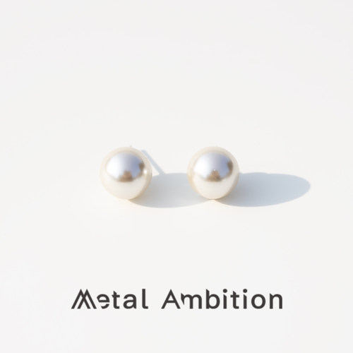 白色轻奢贝珠耳钉高级感耳饰