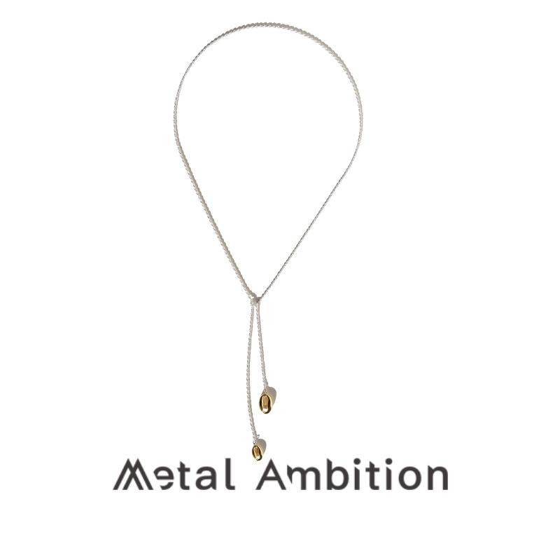 秋冬毛衣链长款项链女纯银