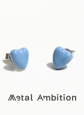 红色珐琅爱心耳钉女高级感复古耳饰轻奢小众设计耳环2024新款夏天