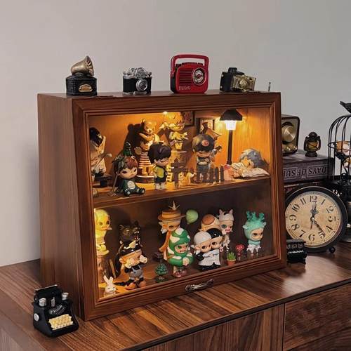 盲盒展示架适用手办玛特展示盒子透明亚克力收纳盒泡泡公仔手办柜