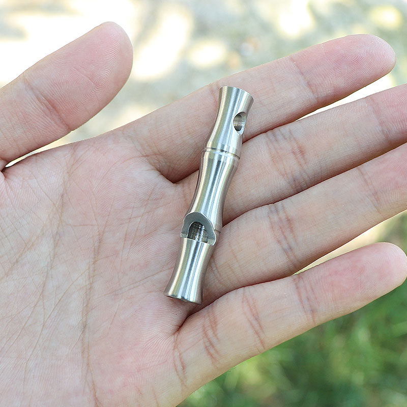 创意竹节口哨求救哨不锈钢口哨户外野营求生哨高频高分贝金属哨子,户外/登山/野营/旅行用品,求生哨,淘宝优惠券,粉丝福利购,淘宝优惠卷