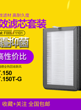 适配曼瑞德NET.150/T-G全热回收新风机过滤芯F009/F1101滤网套装